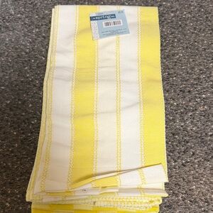 Yellow and White Kitchen Towels set of 3